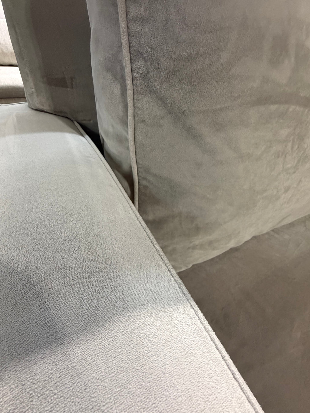 West Elm Harris 105” 3-Piece L-Shaped Sectional in Velvet Gray Microfiber