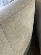 Crate & Barrel Infiniti 88” Curve Back Sofa in Synergy 
Fabric, Oatmeal Heathered Chenille