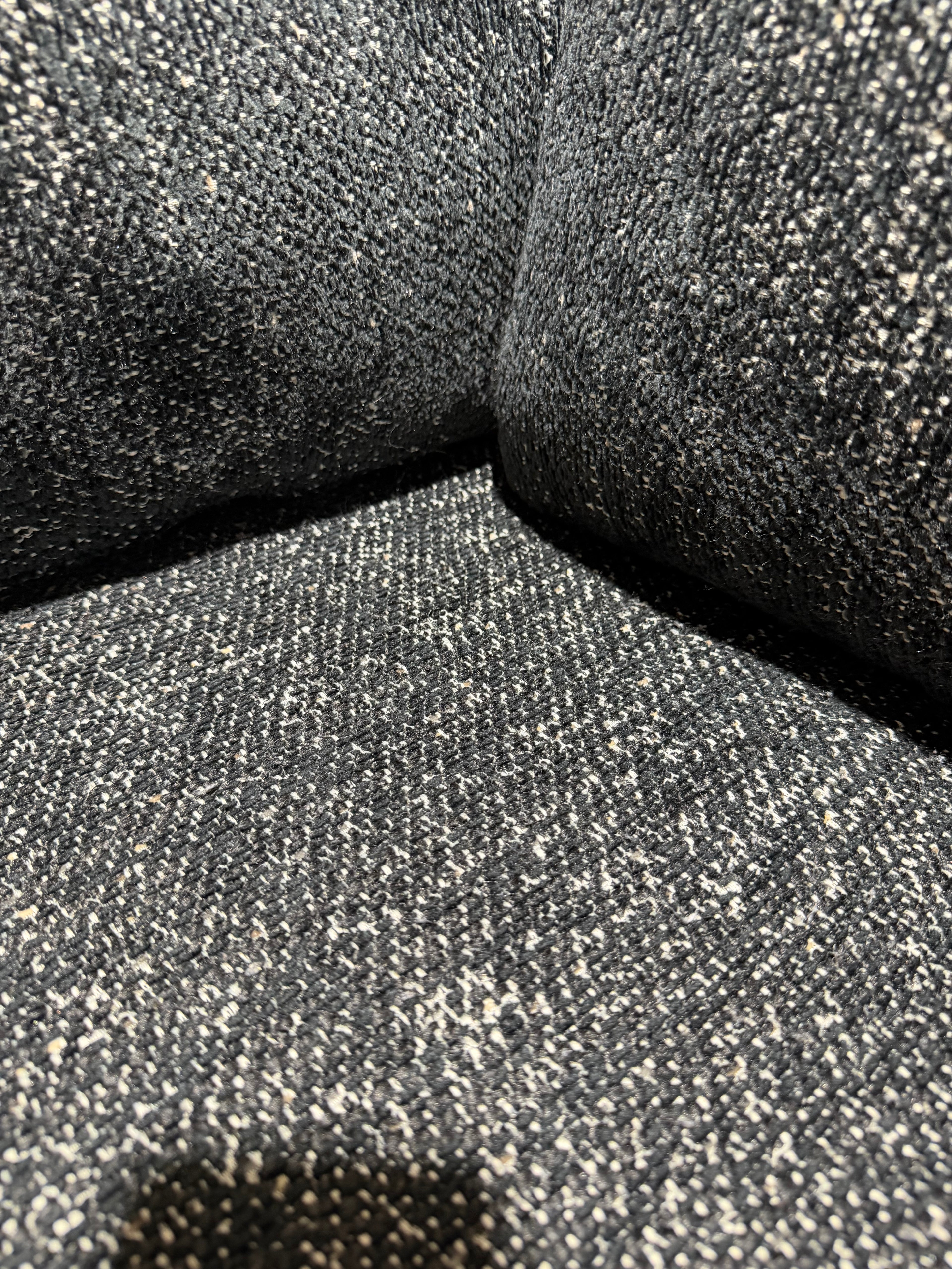 West Elm Harmony 2-Piece Sofa Chaise Sectional in Chunky Black Chenille