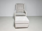 West Elm Nursery Glider Chair and Ottoman set in Performance Microfiber in Frost Gray