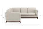 Article Ceni 88" 2 Piece L Shape Corner Sectional Sofa in Chalk