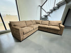 Crate & Barrel Axis 113" 3 piece Sectional in Douglas Coffee