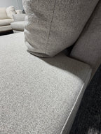 West Elm Haven 108" Bumper Chaise Sectional in Oatmeal Linen Weave