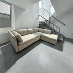 West Elm Shelter 105” Sectional Sofa in Gravel Twill