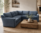 Crate & Barrel Axis 113 x 103 L Shape Sectional in Douglas Indigo