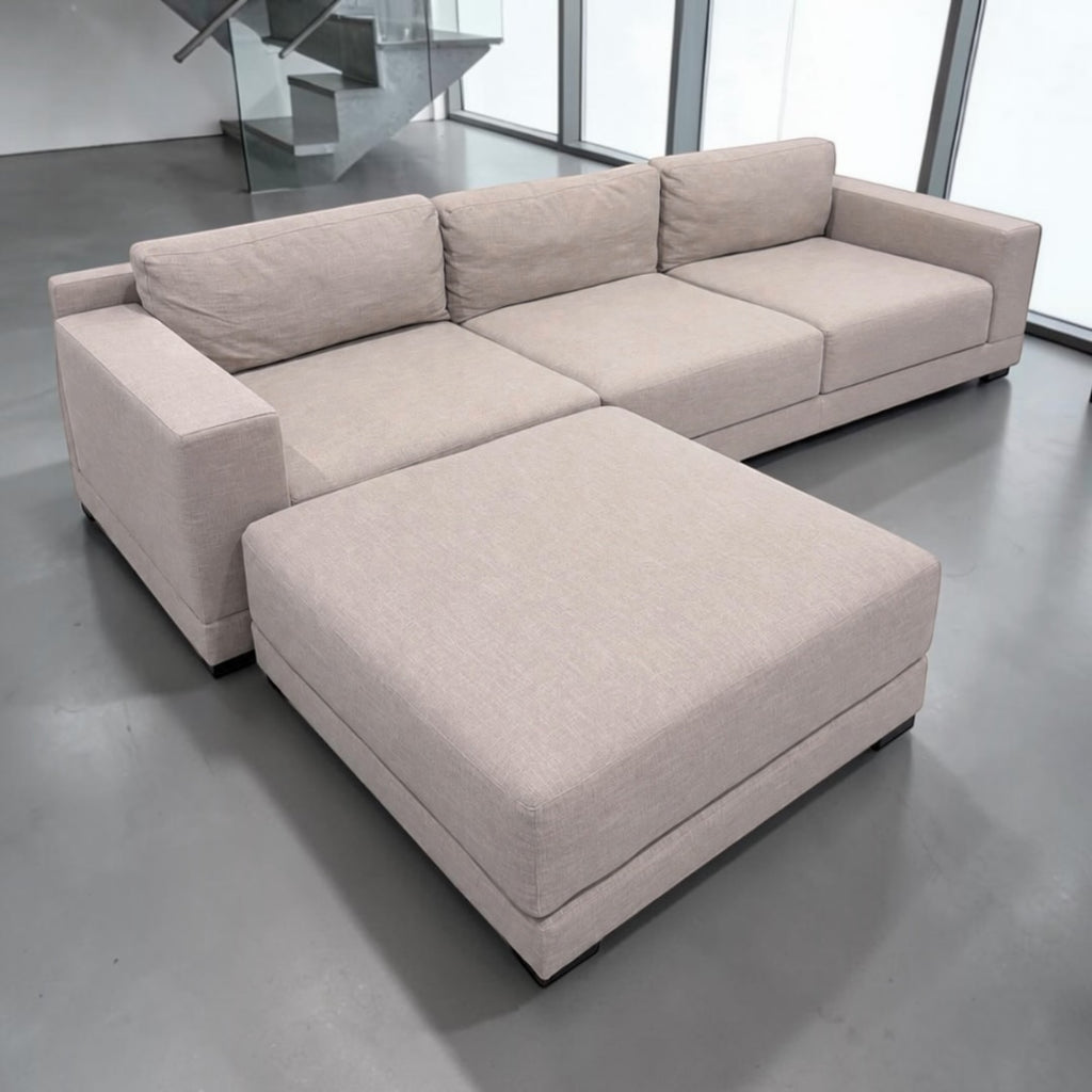 Room & Board 120” Mira Modular Sectional Sofa in Performance Gino Oatmeal