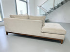 Arhaus Bryden 129” Two-Piece Daybed Sectional Sofa in White Linen Weave