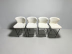 Arhaus Kirsten 2 x Counter Stools in Nomad Snow and brushed gold metal
