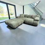 Rove Concepts Belia Sofa w/ Ottoman in Sage Velvet
