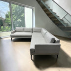 West Elm Andes 105” L-Shaped
Sectional Sofa with Ottoman in Gravel Twill