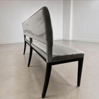 Four Hands Sara 70" Dining Bench in Washed Velvet Grey