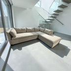 West Elm Shelter 105” Sectional Sofa in Gravel Twill