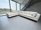 Arhaus Bryden 129” Two-Piece Daybed Sectional Sofa in White Linen Weave