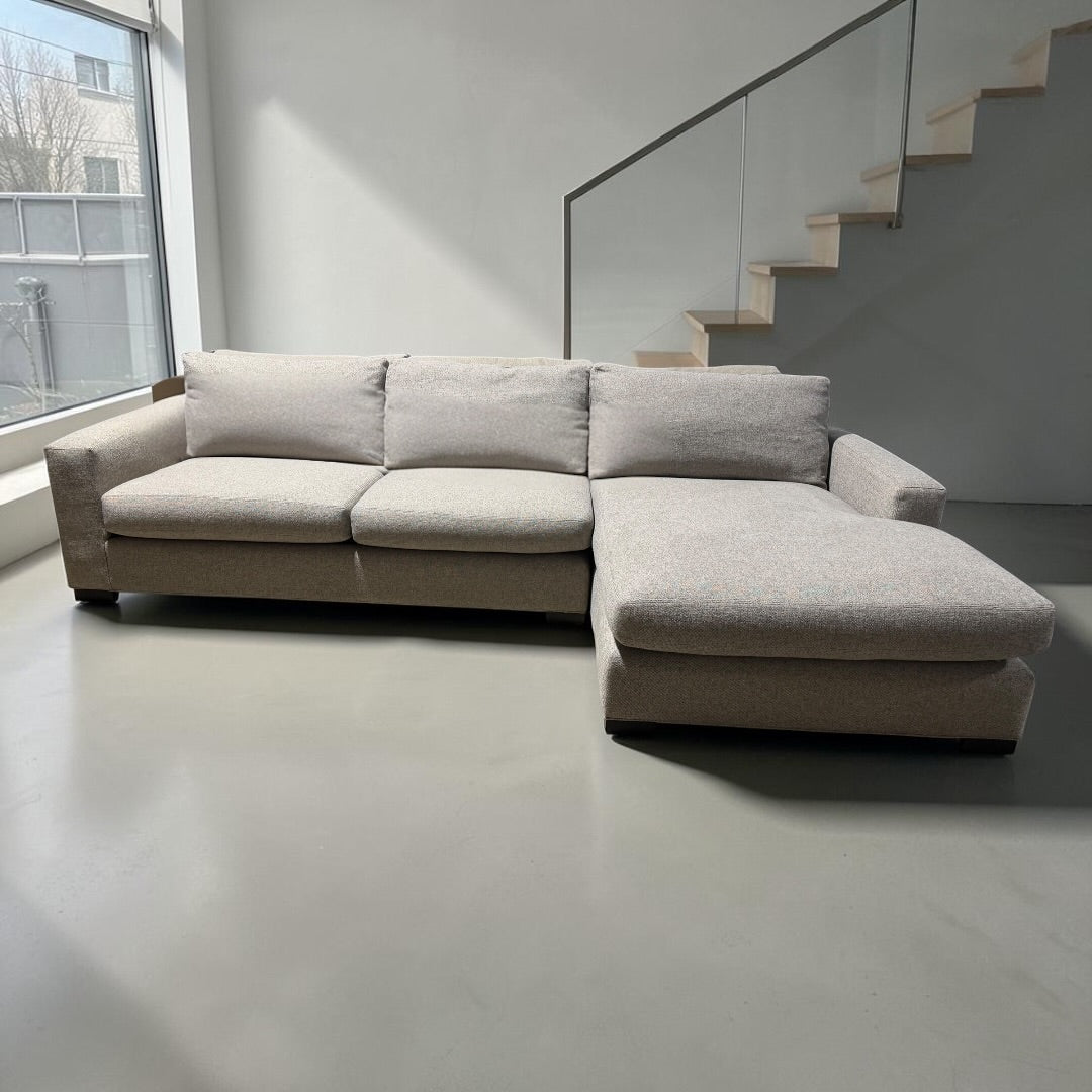 Room & Board Metro 120” Sofa Chaise Sectional in Tatum Gray