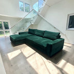 Joybird Holt 122” 2 Piece Sofa Chaise Sectional in Royale Evergreen.