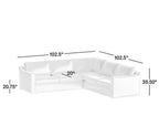 Crate & Barrel 103” 3-Piece L-Shaped Sectional Sofa in Darius Graphite