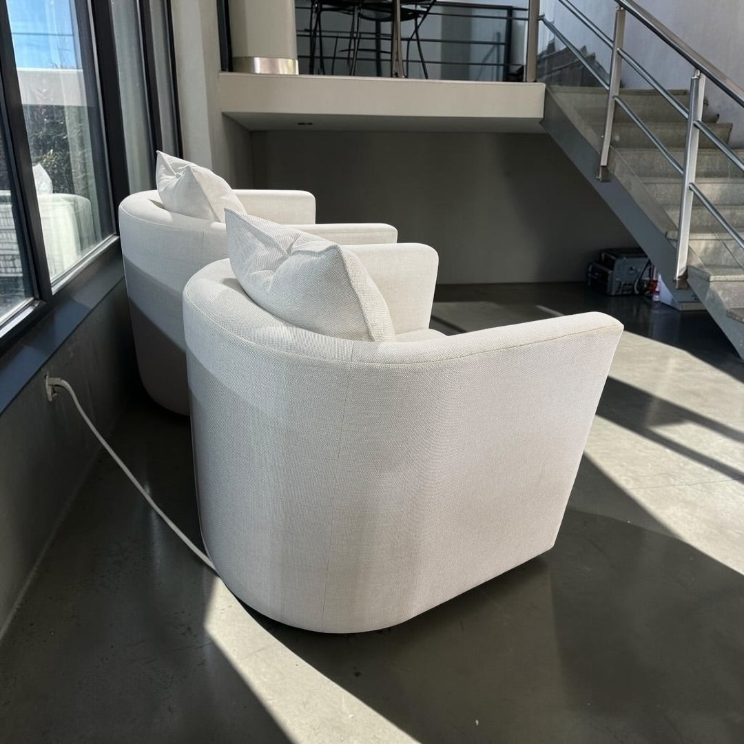 Room & Board Silva 2 x Lounge Side Chair in Sumner Ivory