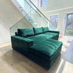 Joybird Holt 122” 2 Piece Sofa Chaise Sectional in Royale Evergreen.