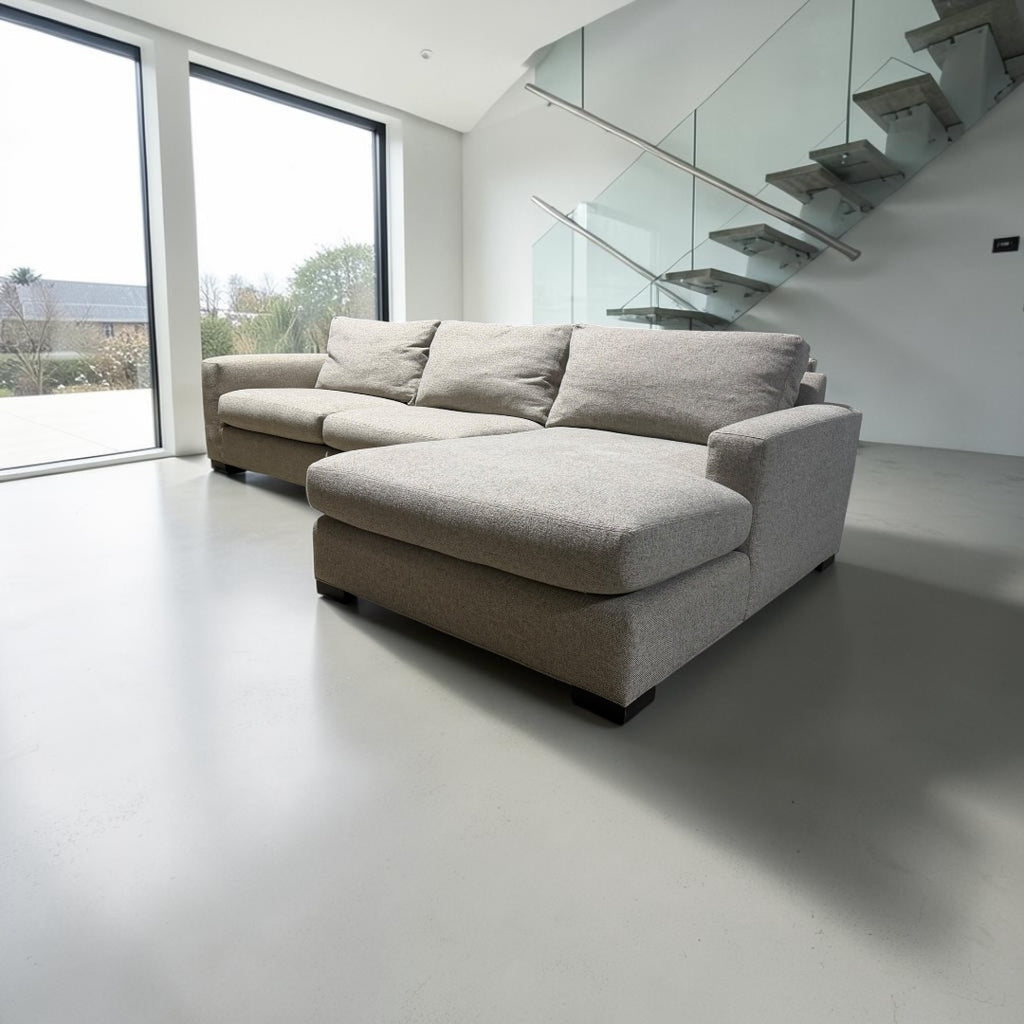 Room & Board Metro 120” Sofa Chaise Sectional in Tatum Gray