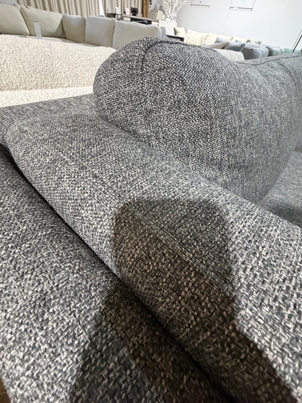 Room & Board Cade 101” Sofa in Tepic Charcoal – Heavy Down Blend Cushions