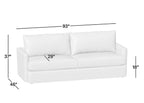 Crate & Barrel 93” Lounge Deep Sofa in Taft Cement