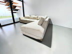 West Elm Dalton 121” Sofa Chaise Sectional in Sand Velvet