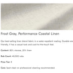 West Elm Harmony 158" U-Shape Sleeper Sectional in Frost Gray Linen Weave
