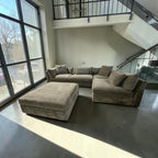 Arhaus Pavo 2-
Piece Sectional w/ Ottoman in Adria Sage Performance Microfiber