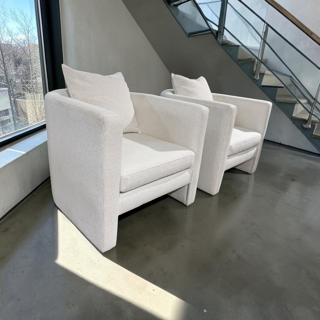 Room & Board Silva 2 x Lounge Side Chair in Sumner Ivory