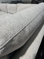 West Elm Haven 108" Bumper Chaise Sectional in Oatmeal Linen Weave