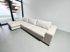Article Beta 139” Modular 3 Piece Sofa Chaise Sectional in Quartz White