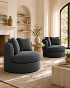 Room & Board Eos swivel Chair in Derry Charcoal