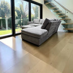 Crate & Barrel Axis L Shape Sectional in Douglas Gray Herringbone