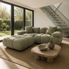 Rove Concepts Belia Sofa w/ Ottoman in Sage Velvet
