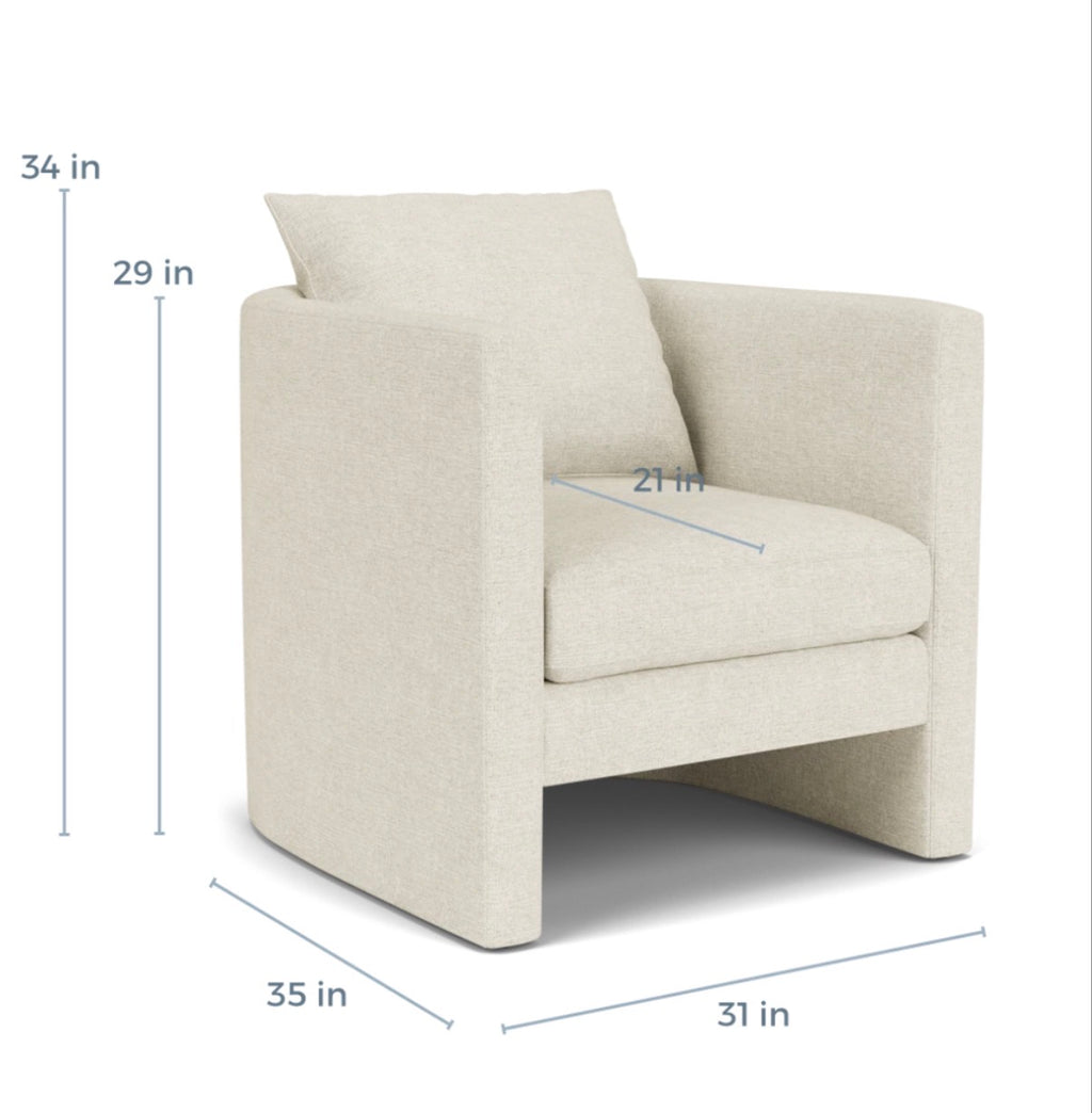Room & Board Silva 2 x Lounge Side Chair in Sumner Ivory