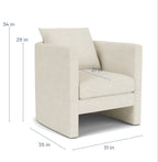 Room & Board Silva 2 x Lounge Side Chair in Sumner Ivory