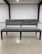 Four Hands Sara 70" Dining Bench in Washed Velvet Grey