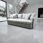 Crate & Barrel 93” Lounge Deep Sofa in Taft Cement