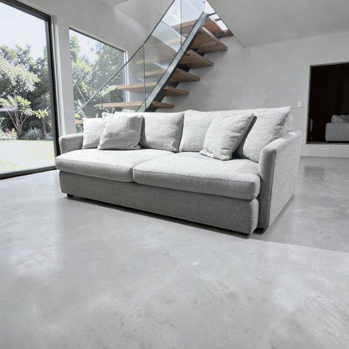 Crate & Barrel 93” Lounge Deep Sofa in Taft Cement