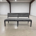 Four Hands Sara 70" Dining Bench in Washed Velvet Grey