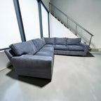Crate & Barrel Axis 113 x 103 L Shape Sectional in Douglas Indigo