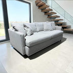 Crate & Barrel 93” Lounge Deep Sofa in Taft Cement