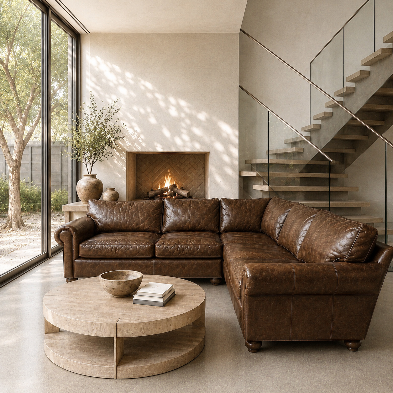 Restoration Hardware RH Original Lancaster 9ft Right Arm L- Sectional Sofa in Italian Brompton Cocoa.