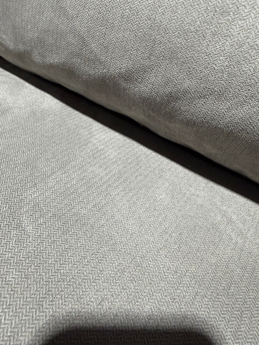 Crate & Barrel Axis L Shape Sectional in Douglas Gray Herringbone
