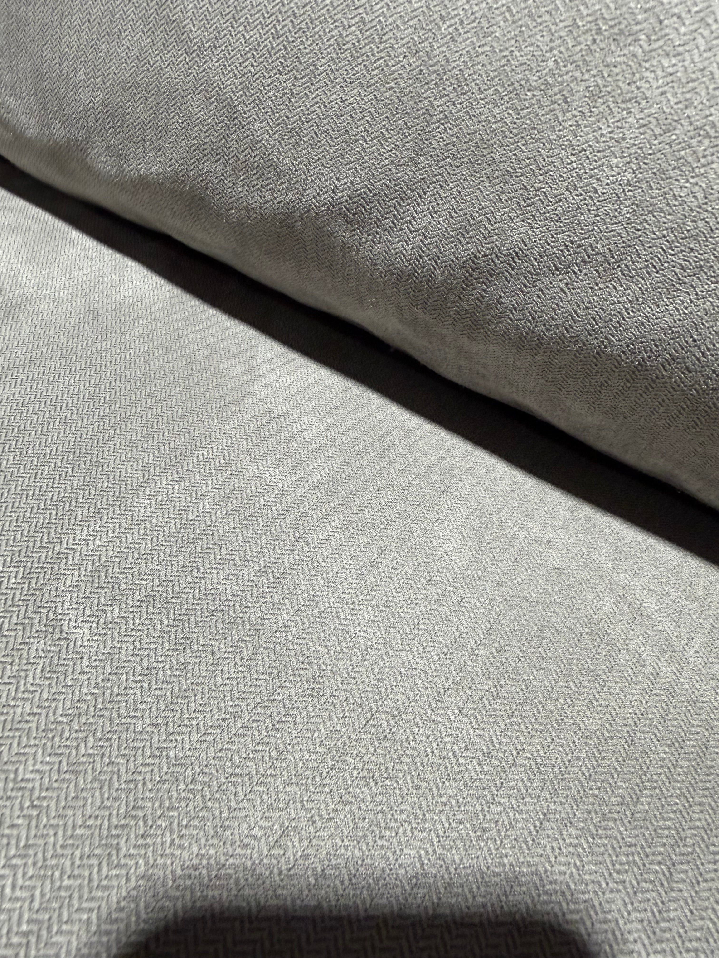 Crate & Barrel Axis L Shape Sectional in Douglas Gray Herringbone