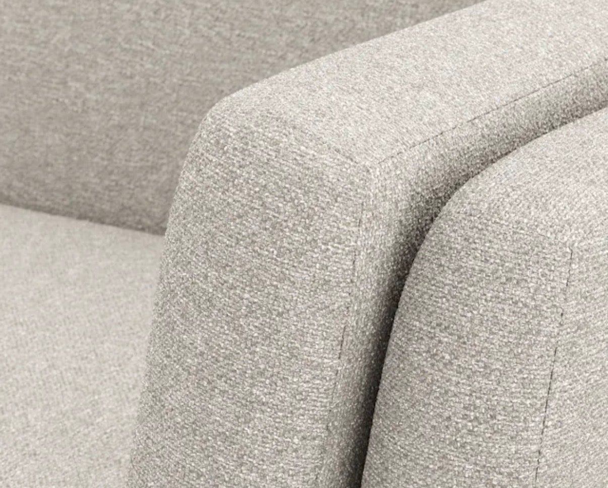Article Ceni 88" 2 Piece L Shape Corner Sectional Sofa in Chalk
