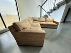 Crate & Barrel Axis 113" 3 piece Sectional in Douglas Coffee