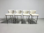 Arhaus Kirsten 2 x Counter Stools in Nomad Snow and brushed gold metal