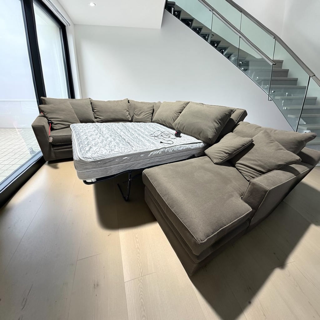 Room & Board York 136” 4 Piece Sleeper Sofa Chaise Sectional in Dawson