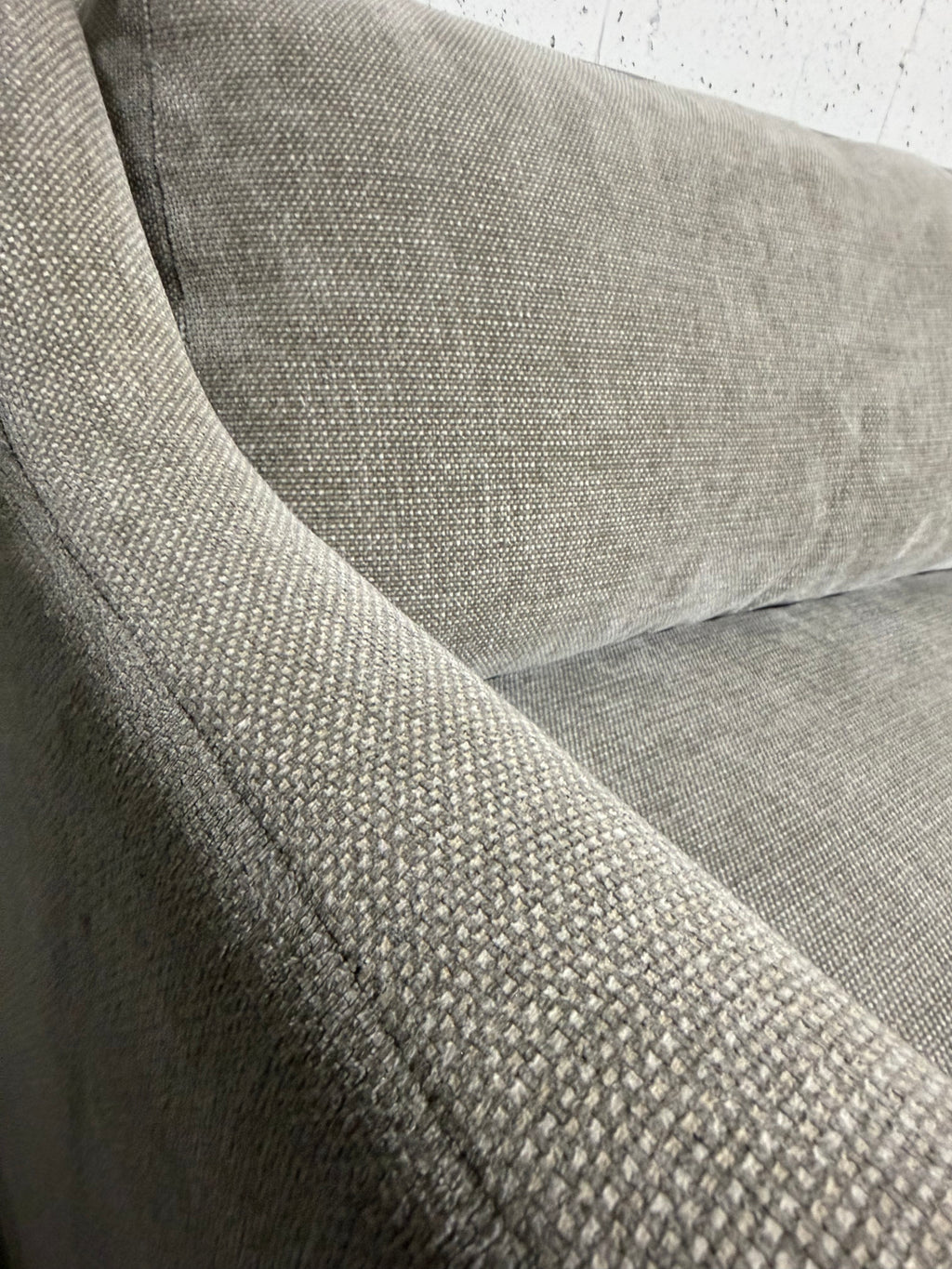 Crate & Barrel Notch 128.5" Curved 3 Piece Sectional in Hansel Storm